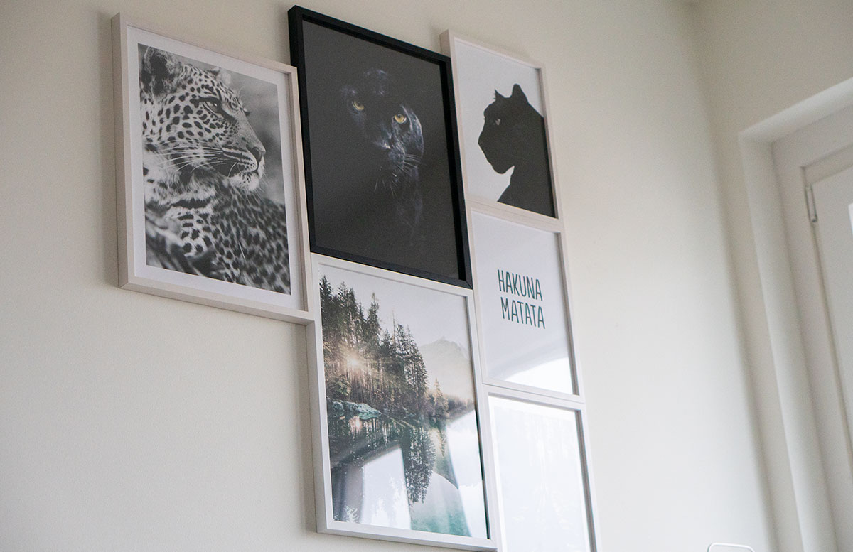 Bilderwand-für-die-Dachschräge-im-Kinderzimmer-tiere