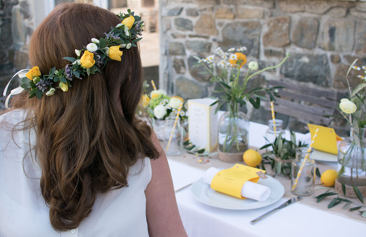 CraftTour Workshop Blumenkränze und Tisch Dekoration blumen kranz mädchen