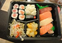 Sushi, Dim Sum und gebratenes Huhn