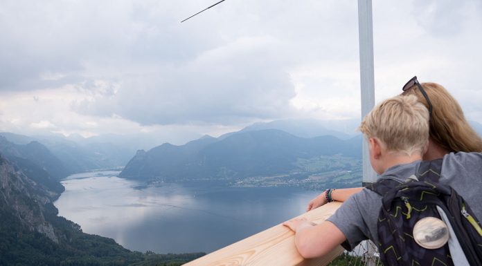Der Baumwipfelpfad am Grünberg in Gmunden Der Baumwipfelpfad am Grünberg in Gmunden blick auf den see