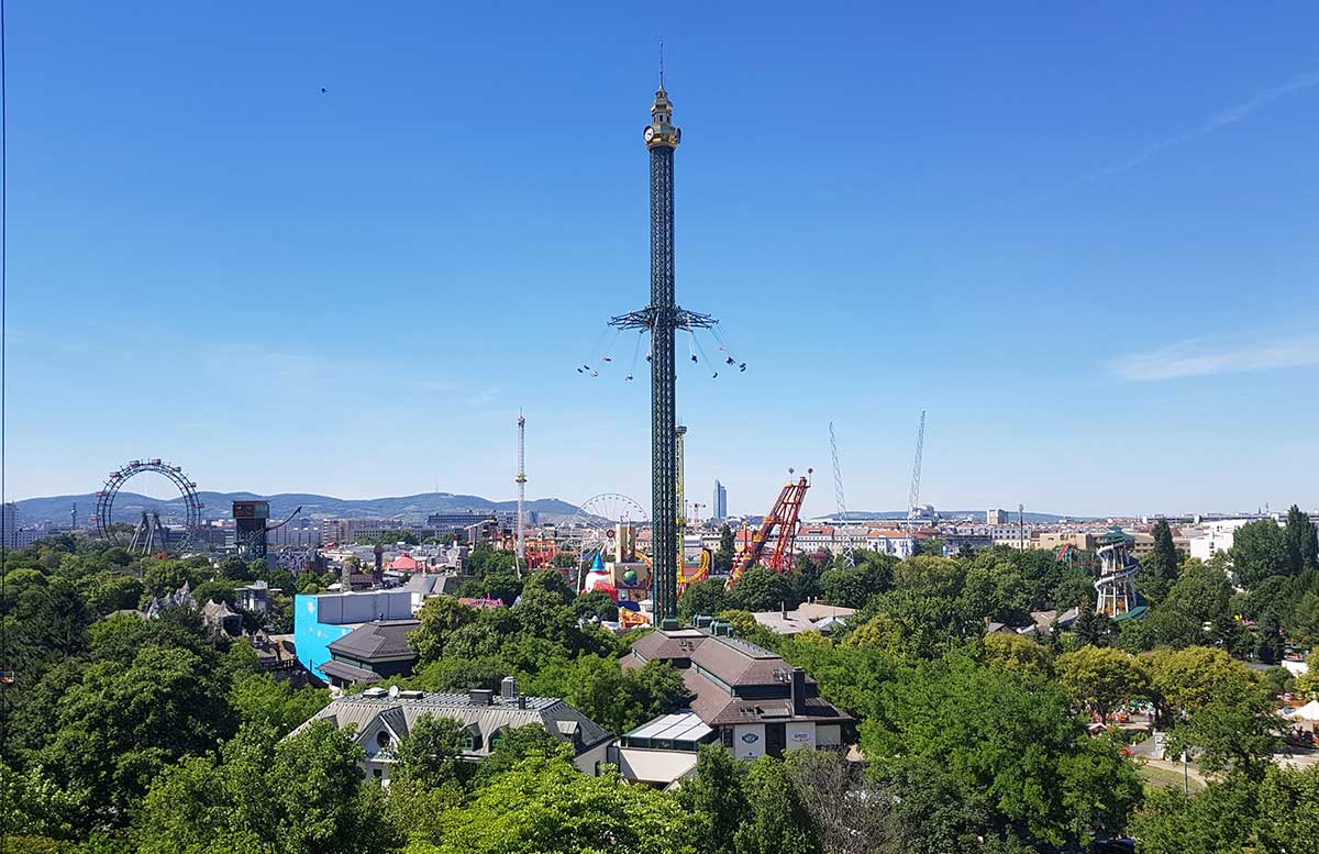 Dinner in the Sky im Wiener Prater aussicht wiener prater