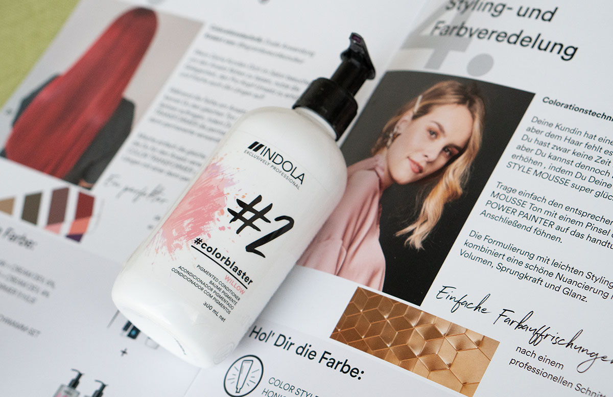 Erdbeerblonde-Haare-mit-Indola-Blond-Addict-conditionner
