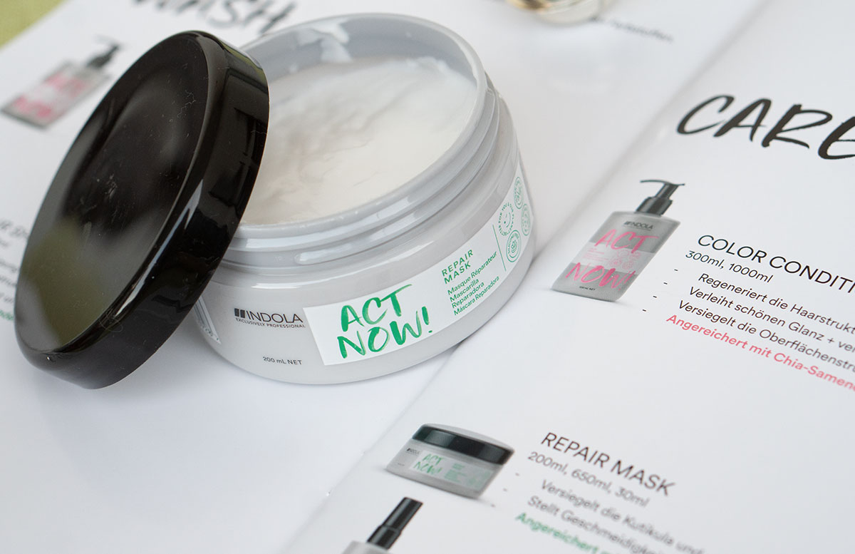 Erdbeerblonde-Haare-mit-Indola-Blond-Addict-repair-mask