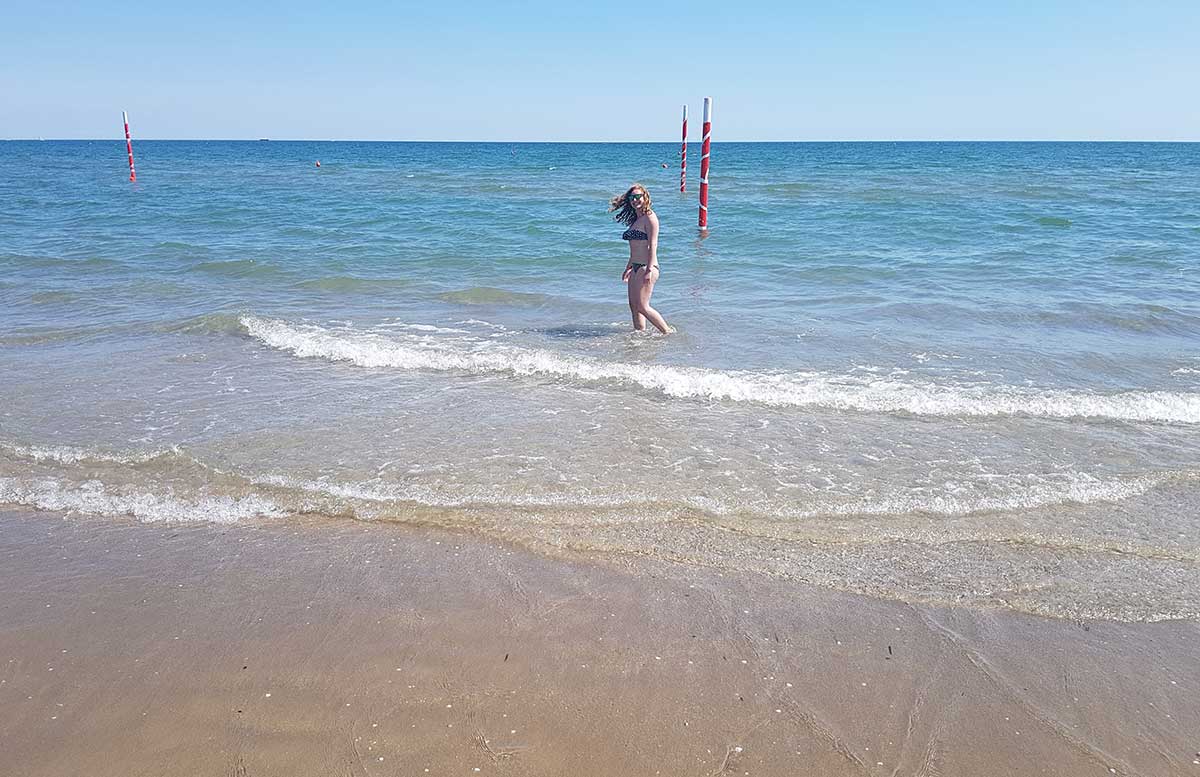 Europa Camping Village Cavallino Venezia strandabschnitt vicky im meer