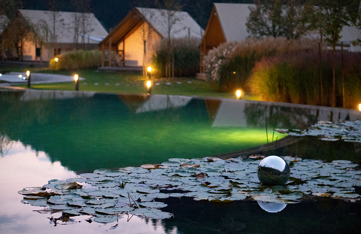 Charming Slovenia Herbal Glamping Resort in Ljubno zelte naturpool