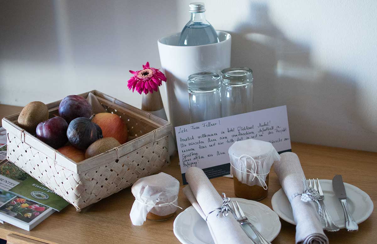 Hotel-Gschlössl-Murtal-in-Großlobming-Begrüßungsgeschenk