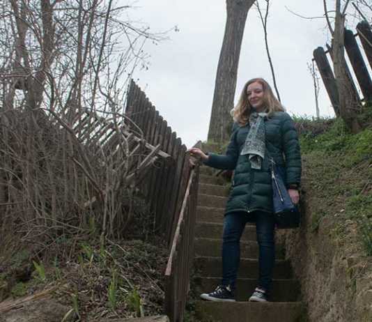 Kellergassenführung und Vino Versum Besuch in Poysdorf Kellergassenführung-im-Weinviertel-treppenaufstieg