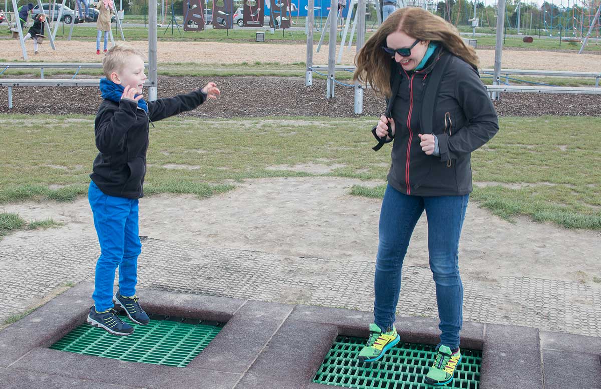 Outdoorfun mit TK Maxx im Motorikpark Wien trampolin