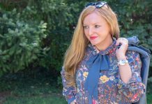 Retro-Trend: Outfits mit dem It-Piece Schluppenbluse Outfit-Idee-Retro-Trend-Schluppenbluse--lederjacke-über-schulter