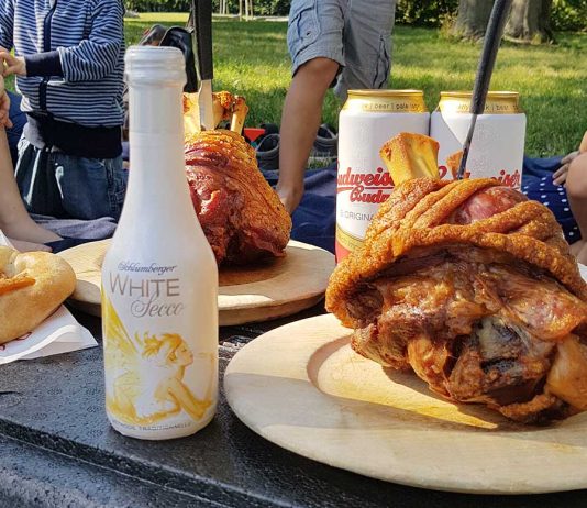 Picknick im Wiener Prater bei der Praterfee Picknick-im-Wiener-Prater-stelze-und-sekt