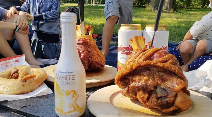 Picknick im Wiener Prater bei der Praterfee Picknick-im-Wiener-Prater-stelze-und-sekt