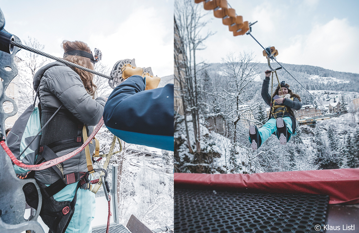 Ski amade - made my Day Abheben in Bad Gastein flying fox vicky probierts