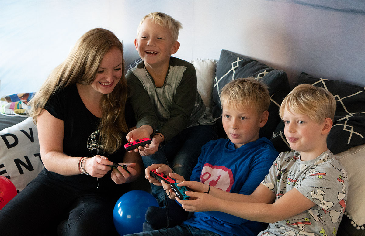Super Mario Party für die Nintendo Switch mit den jungs