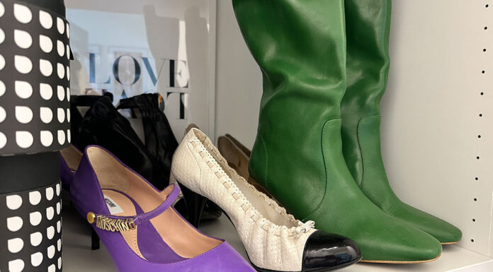 Über Luxus Pumps und Weitschaftstiefel Luxus Pumps und grüne Stiefel