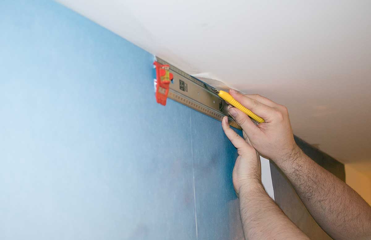 Unsere neue Wohnung Fototapete im Wohnzimmer cuttermesser