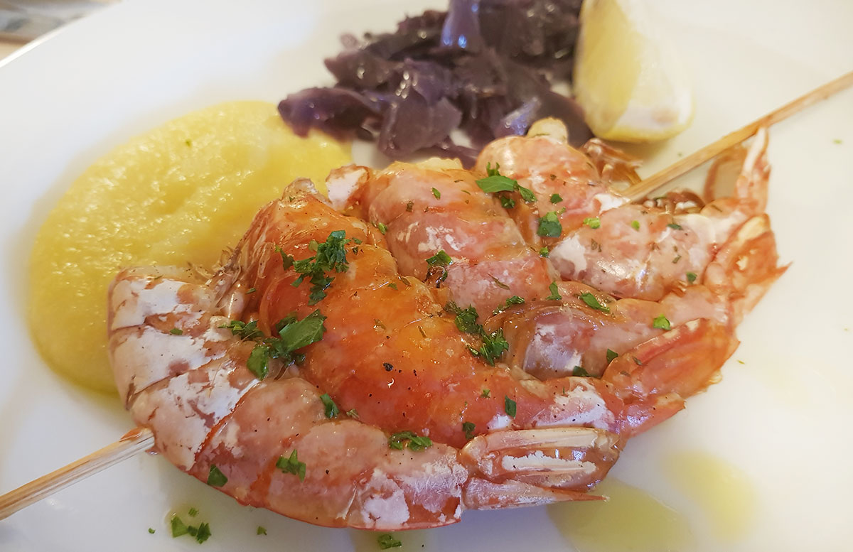 Urlaub in Lignano - Hotel Meridianus garnelenspieß
