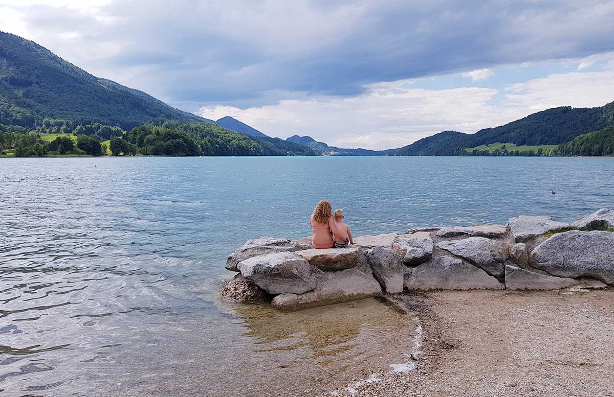 Zillenschifffahrt am Fuschlsee und das Schloss Fuschl vicky und lenny am fuschlsee