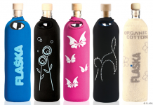 Trinkflasche aus Glas mit Swarovski Elements