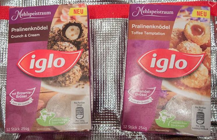 Iglo Toffee und Iglo Crunchy